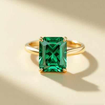 Emerald (Panna) ring in gold, traditional style — RashiRocks concept design