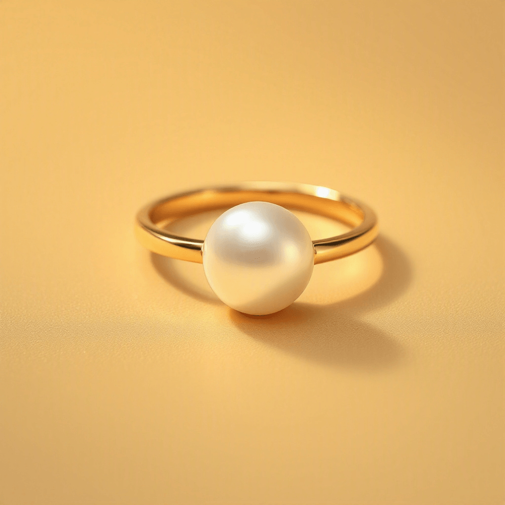 Pearl modern ring design