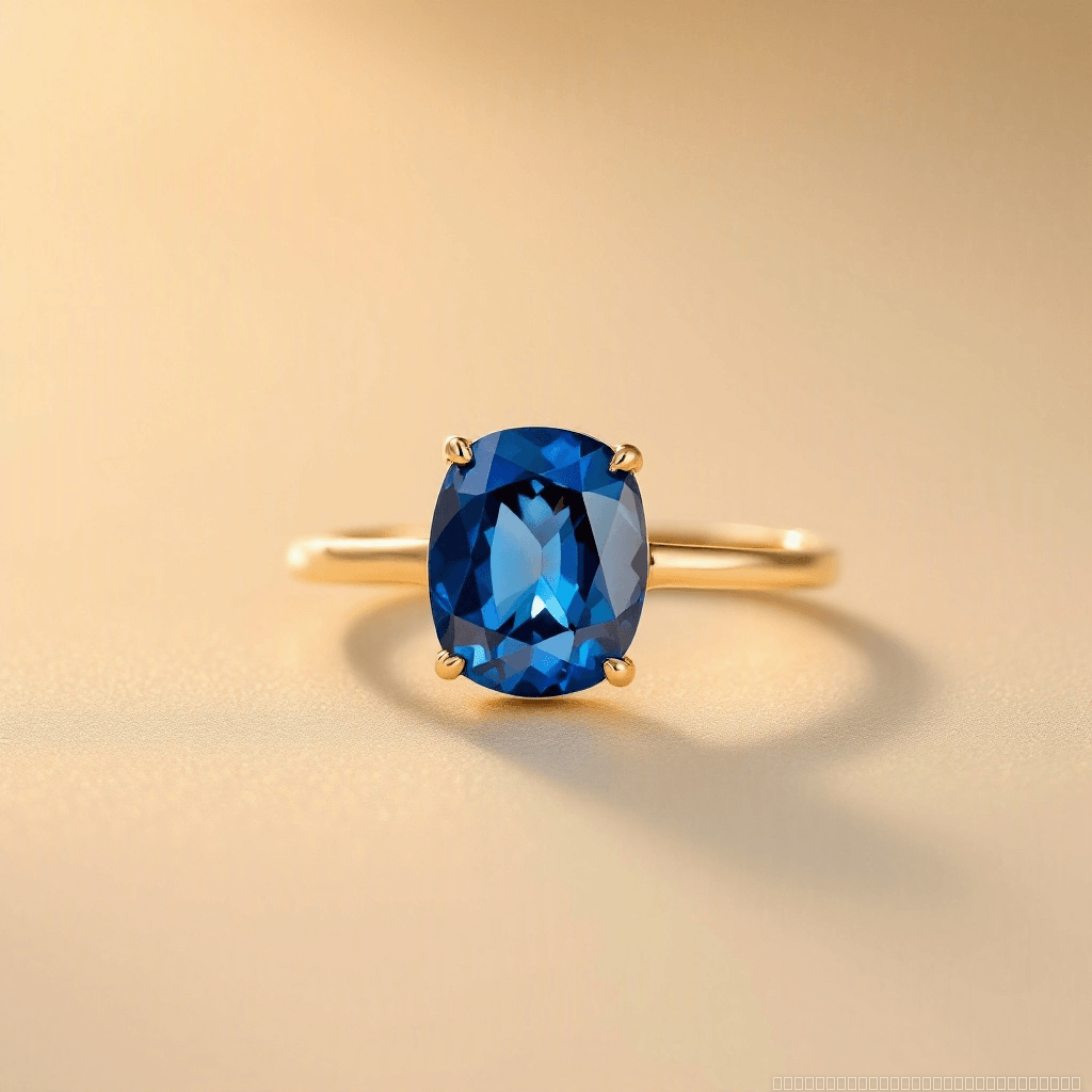 Blue Sapphire modern ring design